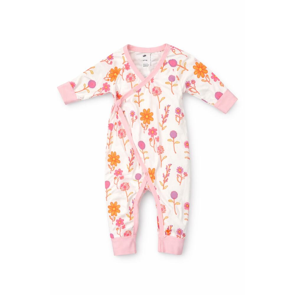 Monica + Andy Floral Kimono Romper 6-9 Months Organic Cotton